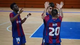 Álex y Catela lideran el 'set' del Barça en el debut en Champions