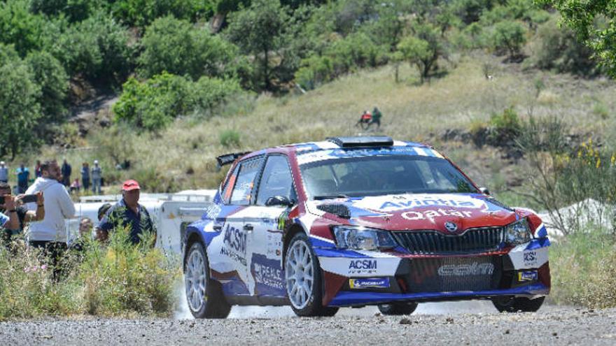 Xevi Pons, durante el tramo de clasificación de la pasada edición del Rally Islas Canarias.