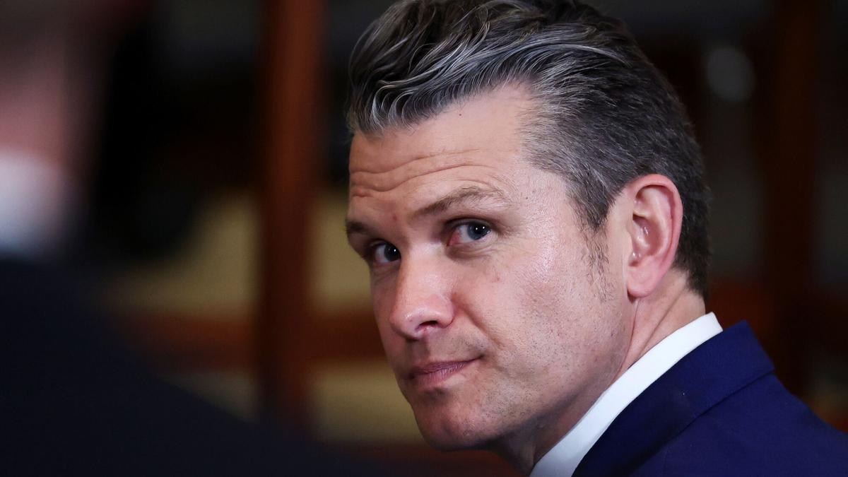 El Secretario de Defensa Pete Hegseth en Washington, este abril.