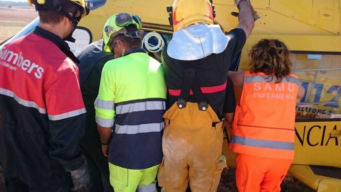 El hombre ha tenido que ser trasladado en helicóptero al Hospital General de Alicante