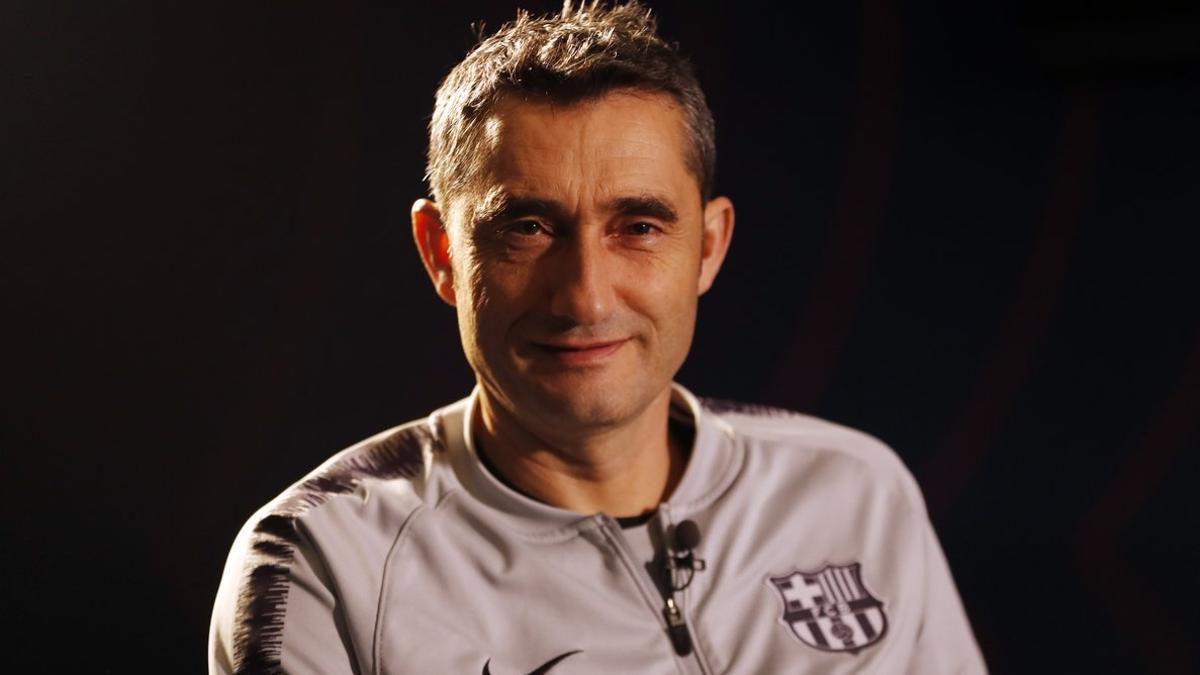 Ernesto Valverde, en la entrevista concedida a Barça TV.