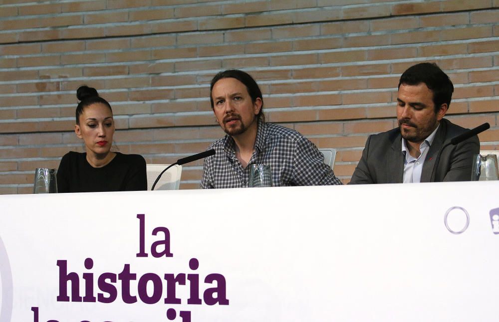 Acto de Pablo Iglesias y Alberto Garzón en la UMA