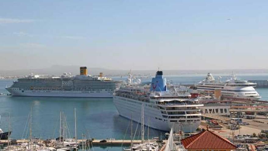 Blick auf das Kreuzfahrtschiff-Terminal in Palma