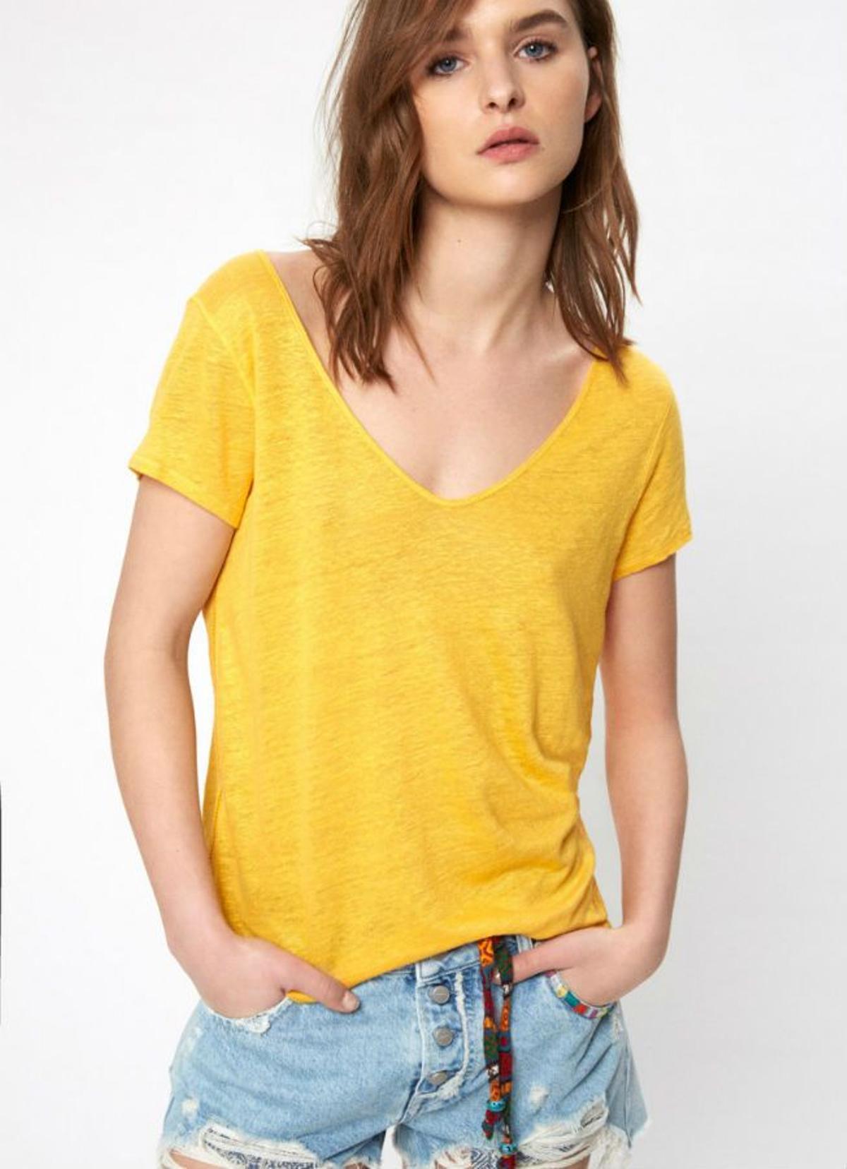 Prendas y complementos en amarillo:  camiseta de Pepe jeans