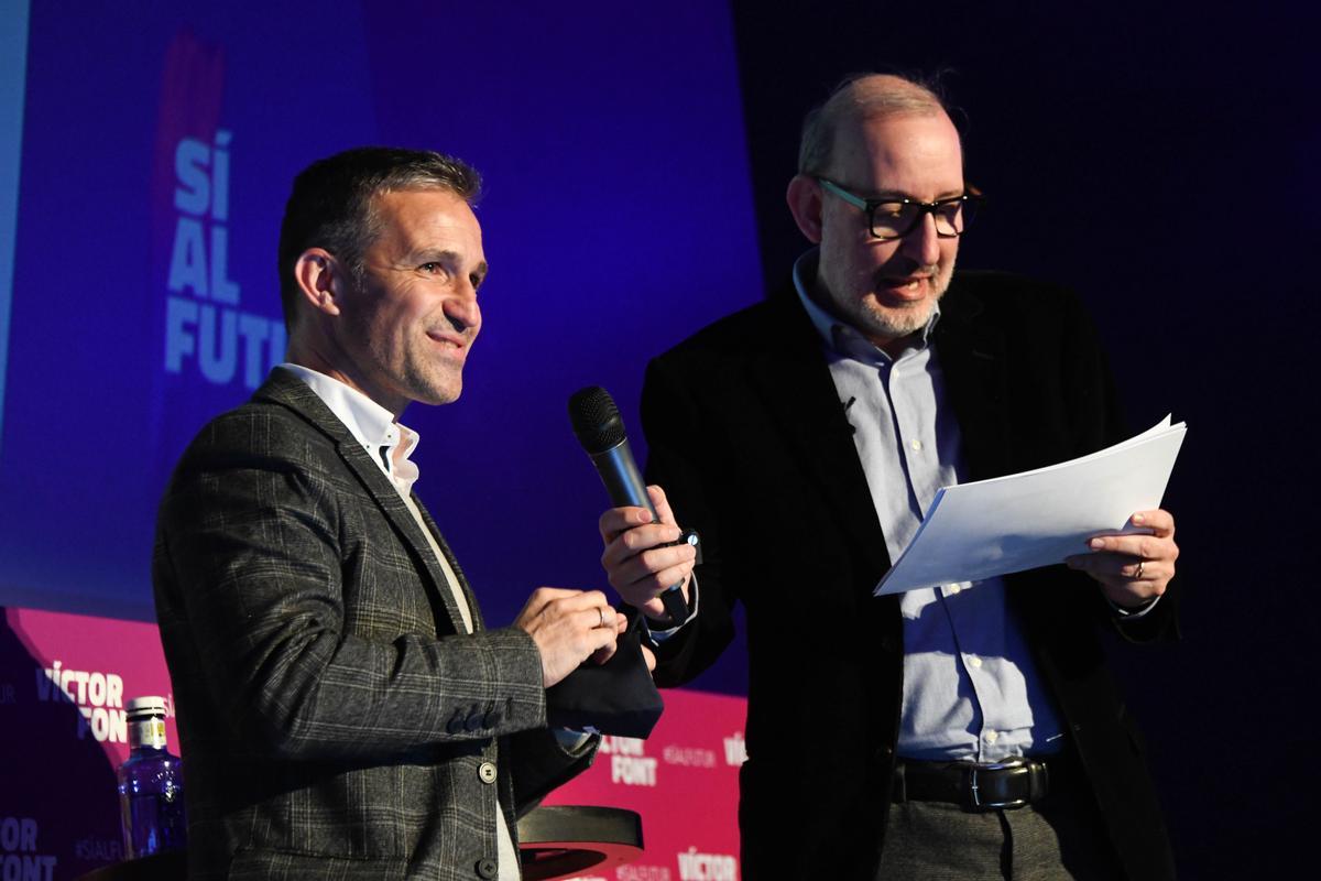 Tito Blanco y Toni Bassas, en la presentación del proyecto deportivo de Víctor Font.