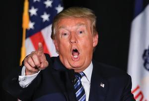 Republican presidential candidate Donald Trump speaks during a campaign stop in Council Bluffs, Iowa, Tuesday, Dec. 29, 2015. (AP Photo/Nati Harnik)