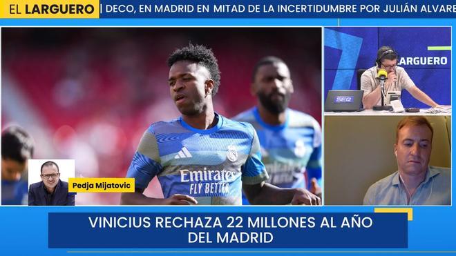Tomás Roncero desvela la señal que dispara todas las alarmas con Vinicius: "El Madrid se está cubriendo las espaldas"
