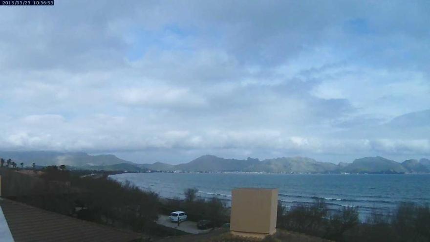 Viele Wolken, wenig Sonne: Port de Pollença am Montagvormittag (23.3.)