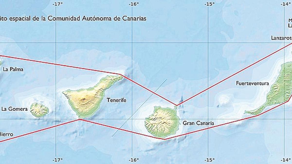Líneas de base de la ley 151978 para la medición de la ZEE de Canarias, recogidas posteriormente en la Ley de Aguas Canarias y el Estatuto de Autonomía.