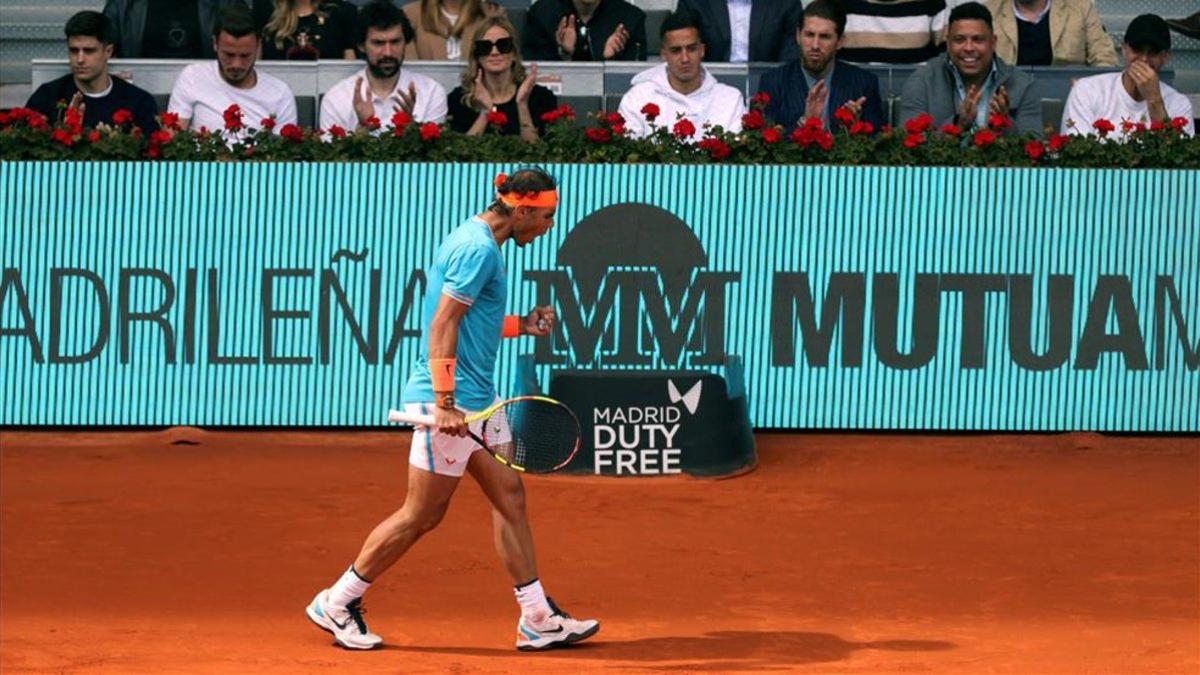 Nadal, durante un partido de la pasada edición del Mutua Madrid Open