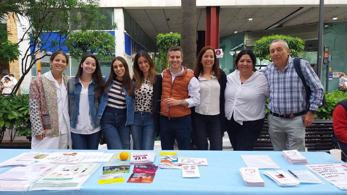 Una de las mesas de promoción de la salud.