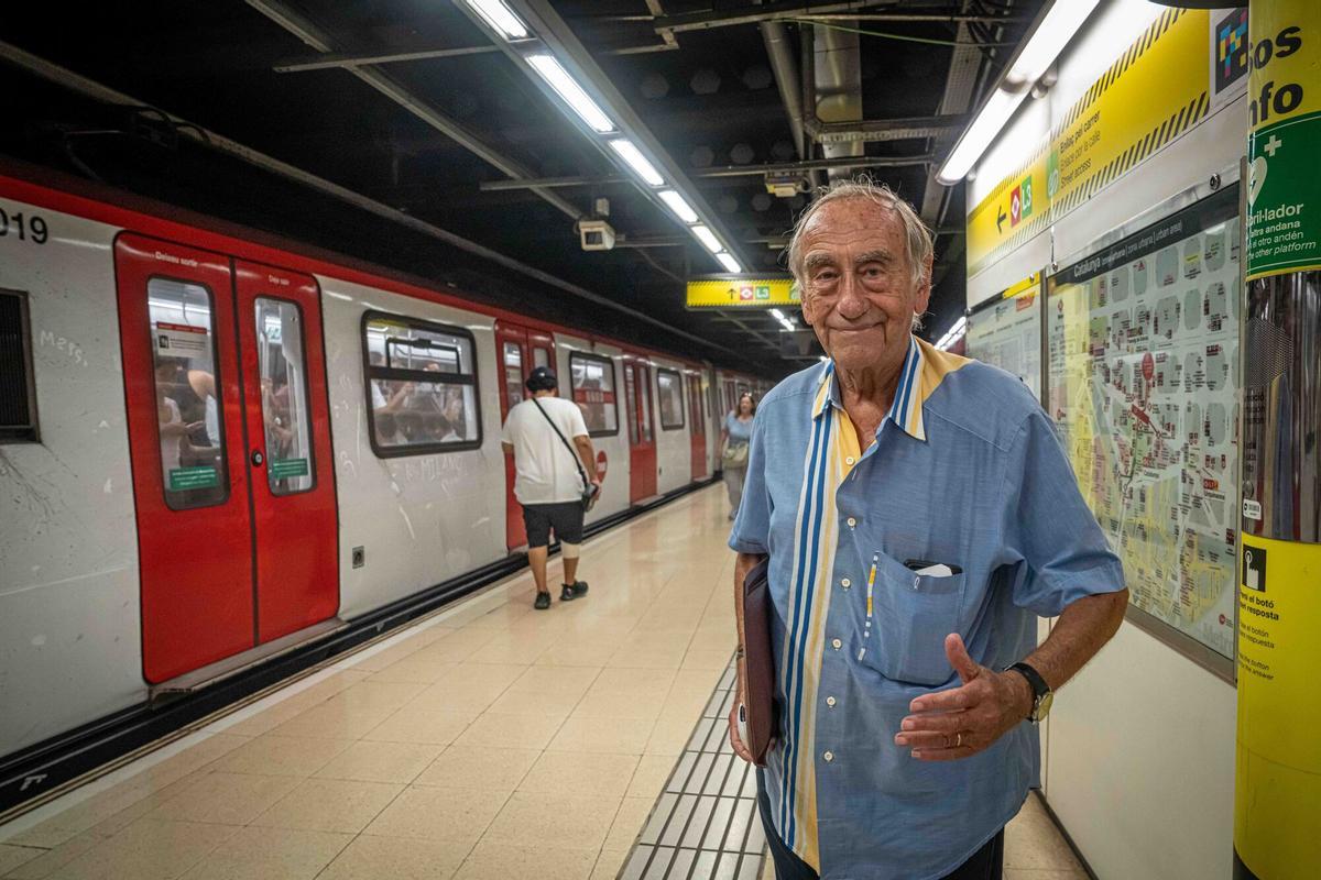 Miquel, de 84 años, usuario habitual del metro de Barcelona, el 30 de julio de 2026
