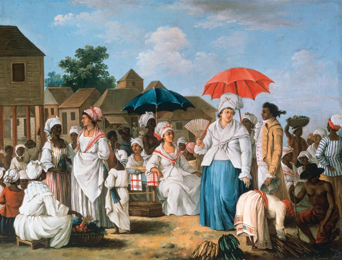 'El mercado de ropa, Santo Domingo', de Agostino Brunias (c. 1775)