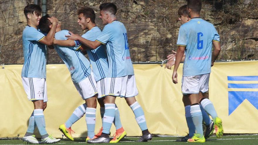 El Celta Juvenil, en el derbi de ida // J. LORES