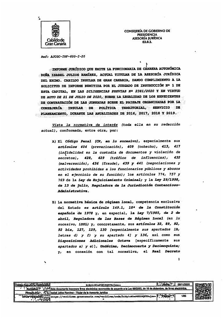 Asesoría Jurídica ve indicios penales en la trama que vincula al interventor