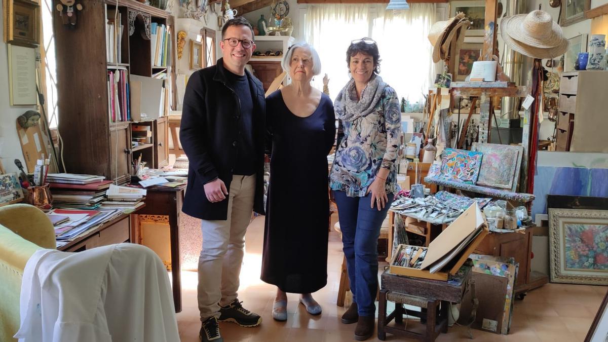 Visita de Maria de Lluc Fluxà a la Fundació y casa de Coll Bardolet.