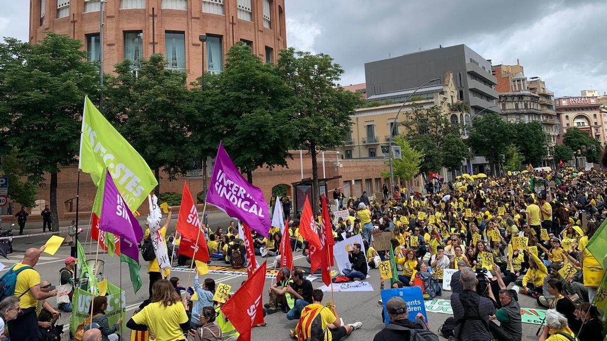 Jornada de vaga dels docents gironins per reclamar millores laborals i salarials.