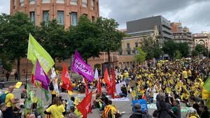 Jornada de vaga dels docents gironins per reclamar millores laborals i salarials.