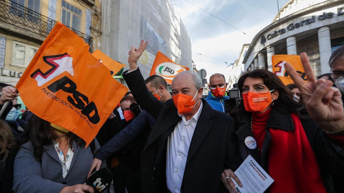 Rui Rio, en un acto de campaña.