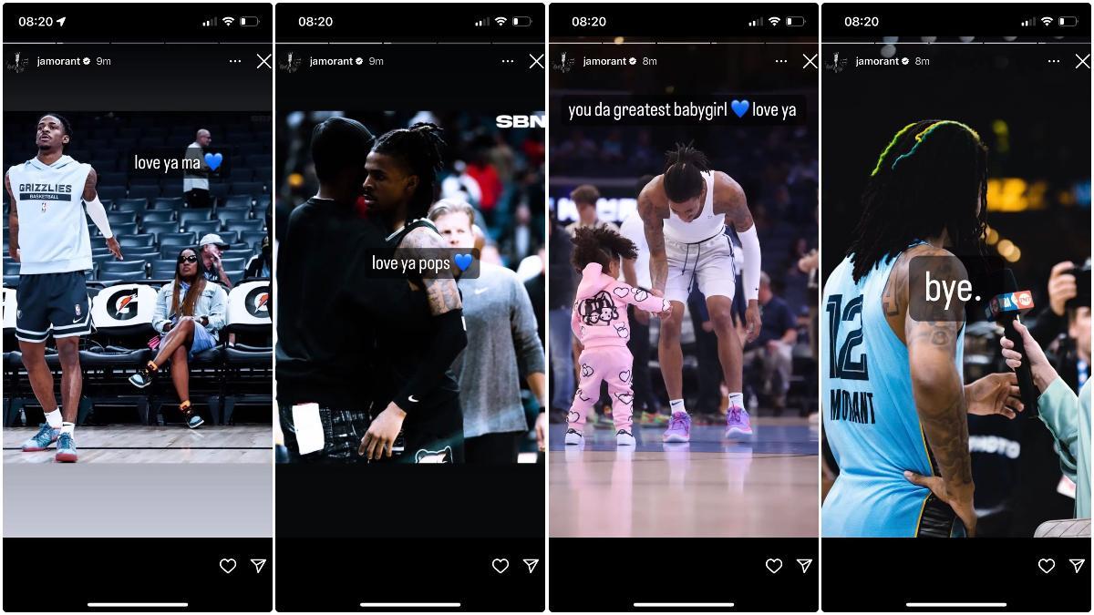 Los sorprendentes mensajes de Ja Morant en Instagram