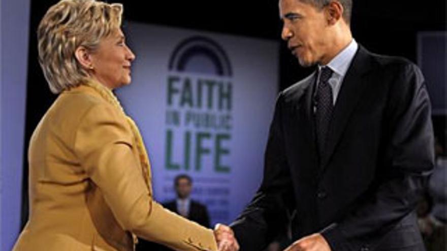 Clinton pierde terreno frente a Obama