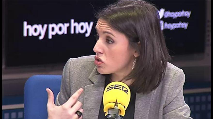 Irene Montero ve &quot;extraña&quot; la denuncia de un grupo de periodistas a Podemos por acoso