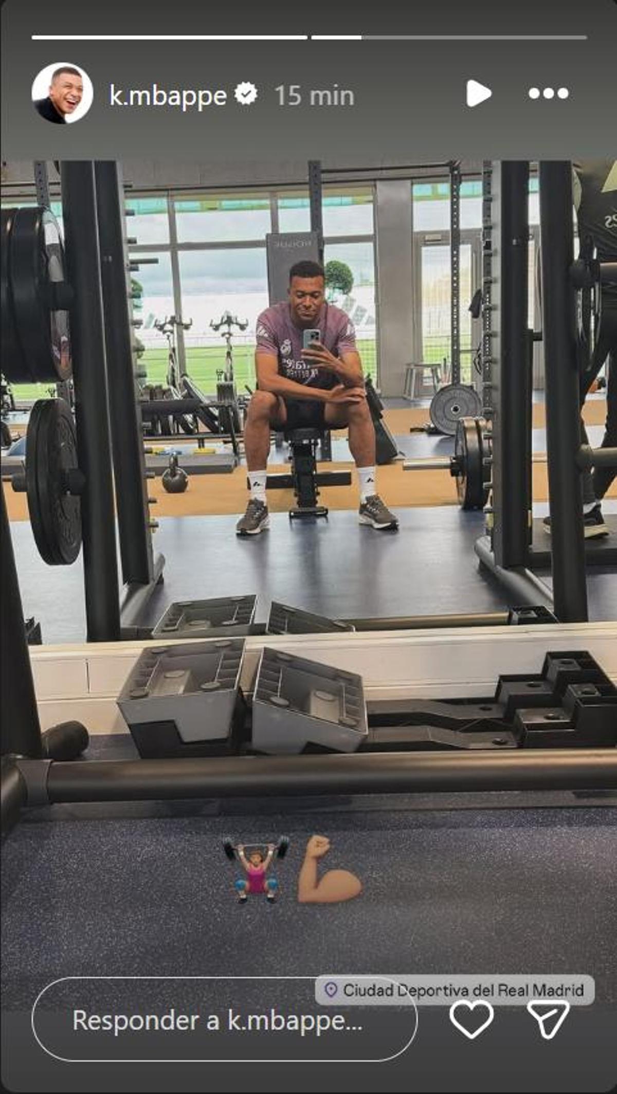 La 'storie' de Instagram de Mbappé