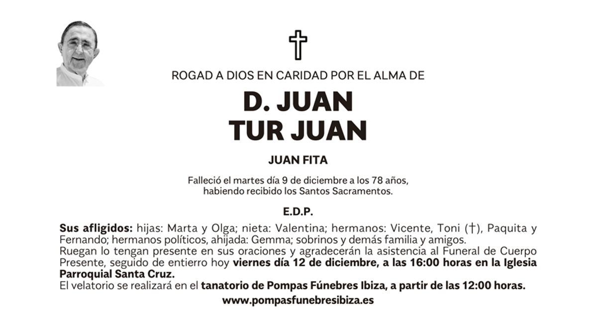 Esquela Juan Tur Juan