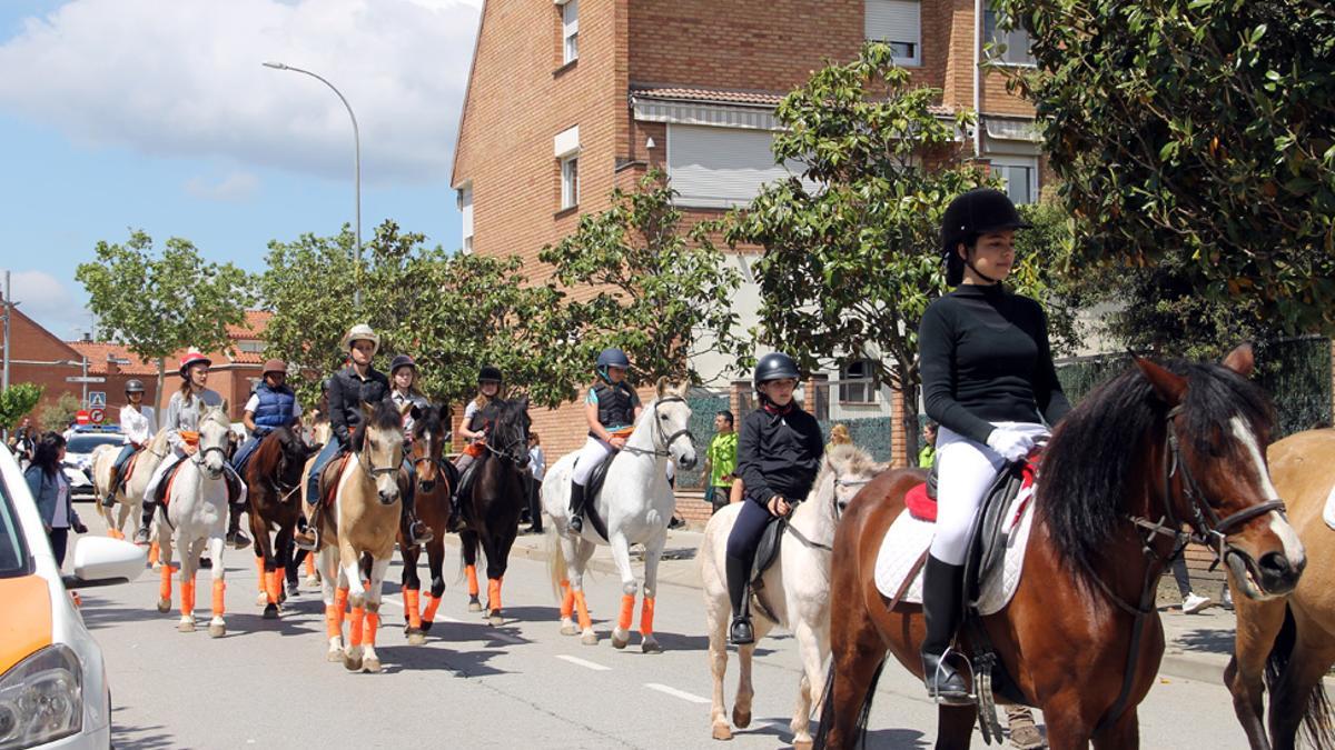 Desfilada en una edició de la Festa dels Tres Tombs