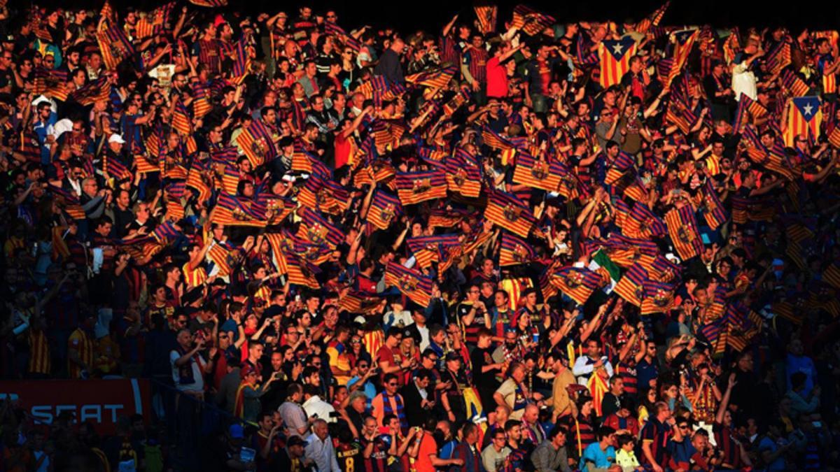 La afición del Barcelona, en la final