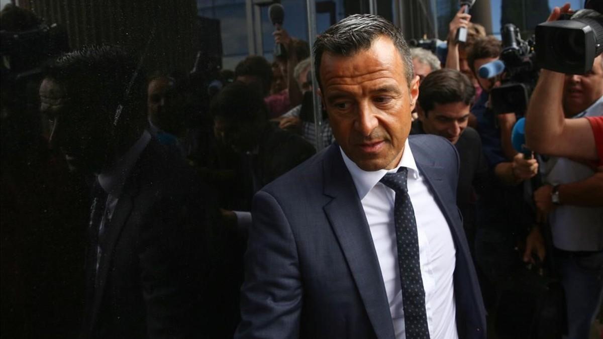 Jorge Mendes, a la entrada del juzgado de Pozuelo