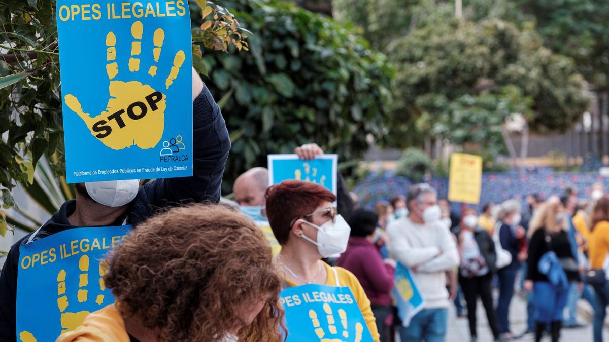 Concentración de empleados públicos en Las Palmas de Gran Canaria