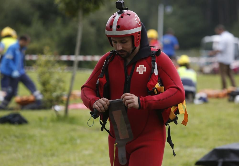 Doble simulacro de emergencias en Asturias: un accidente de avión y un gran incendio forestal