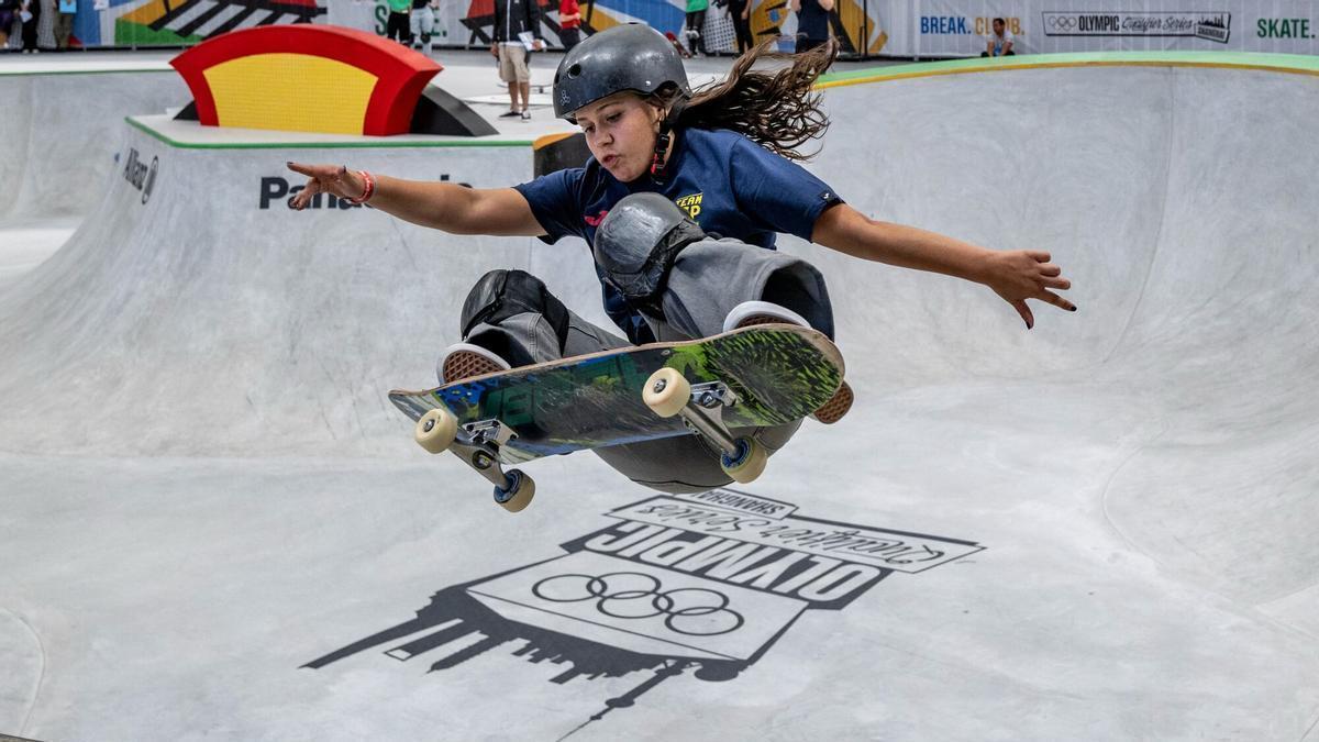 Julia Benedetti, durante una prueba de clasificación para los Juegos Olímpicos de París 2024.