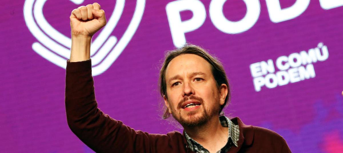 Pablo Iglesias, en el mítin.