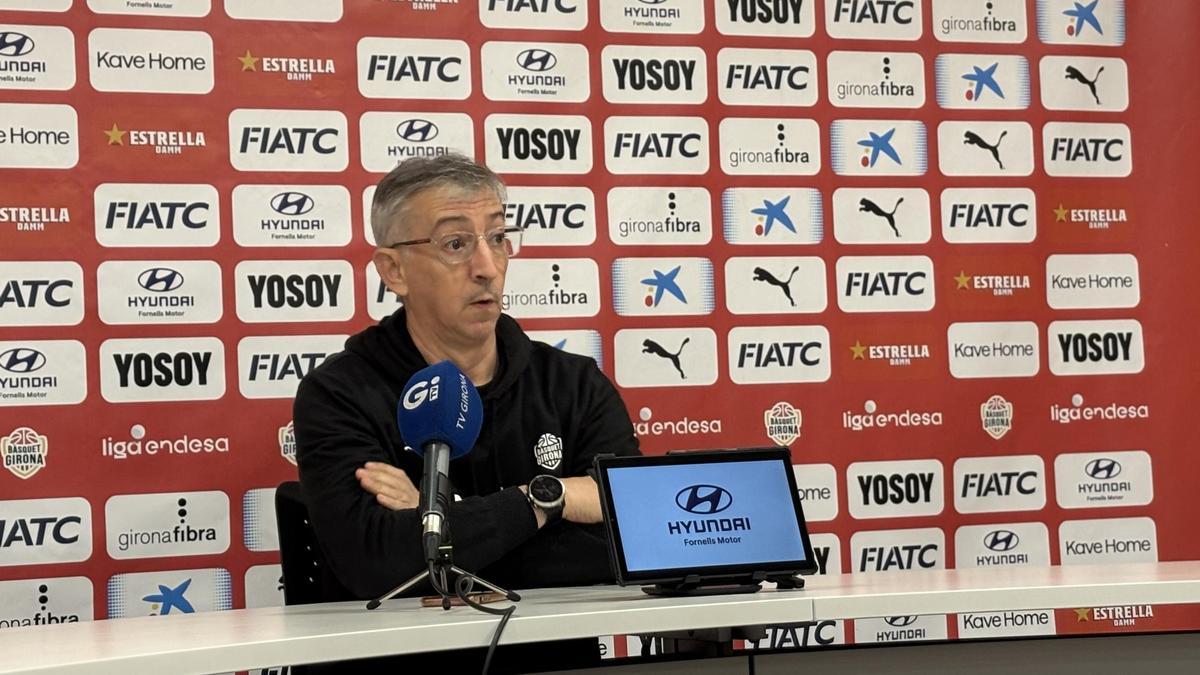 Moncho, aquest matí a la sala de premsa de Fontajau.