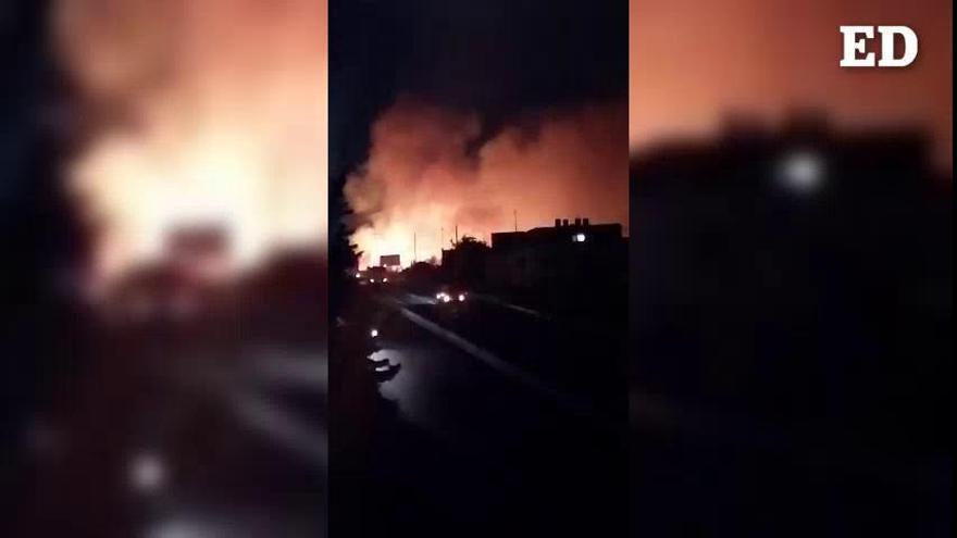 Incendio al margen de la autopista TF-5, a la altura de El Sauzal