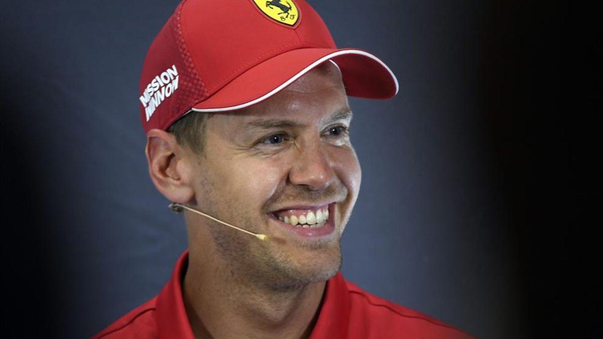 Sebastian Vettel en rueda de prensa