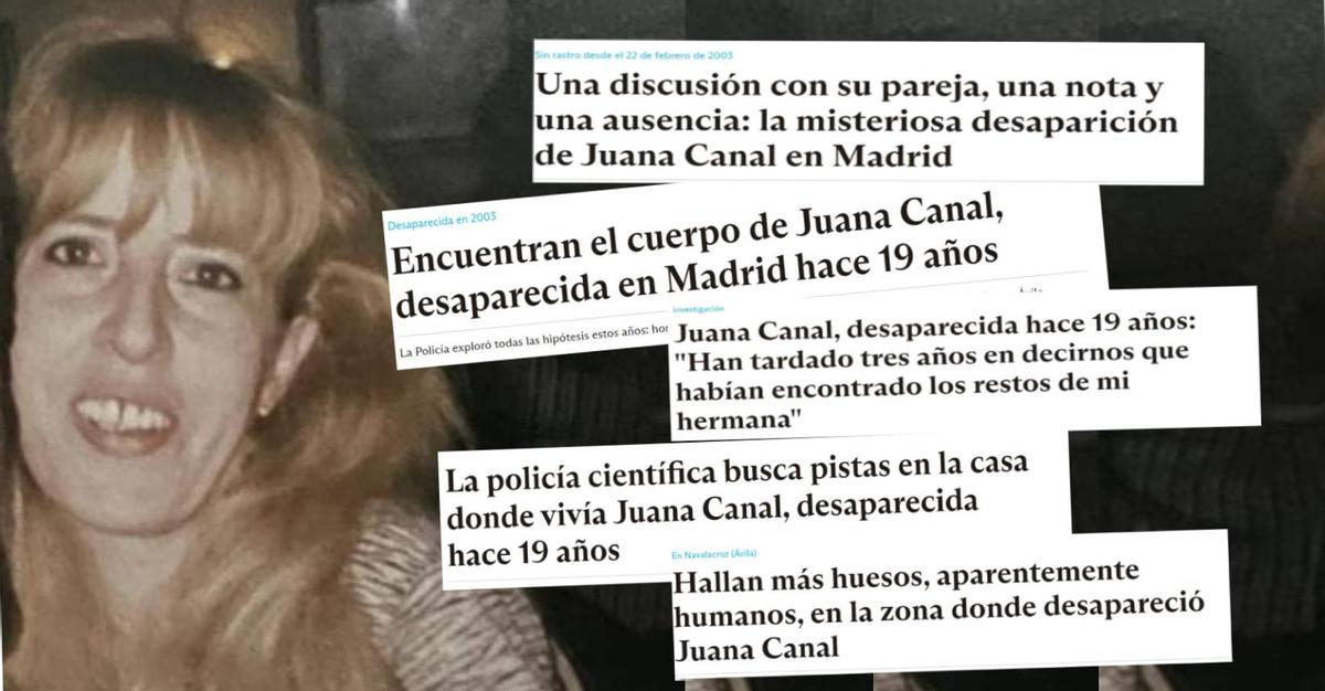 Algunos de los titulares de CASO ABIERTO sobre la desaparición de Juana Canal.