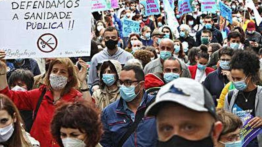 La marcha en Santiago.