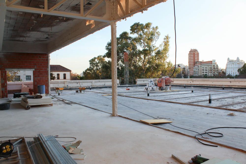 El emblemático inmueble, durante las obras