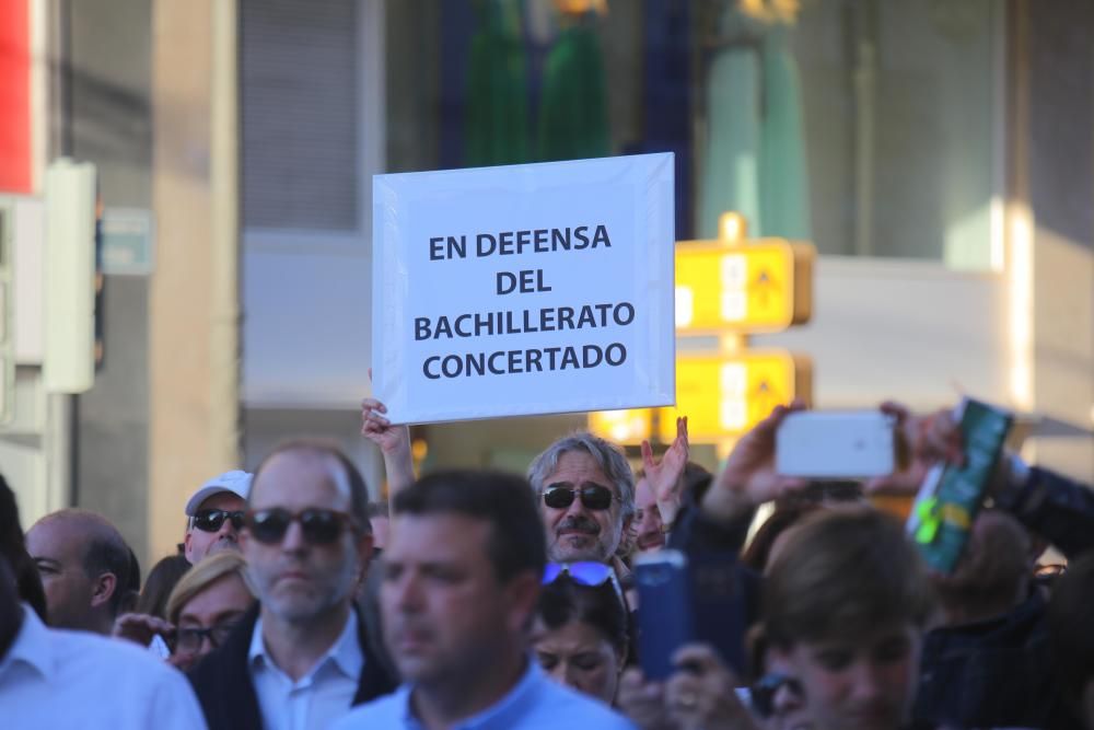 Manifestación a favor de la escuela concertada