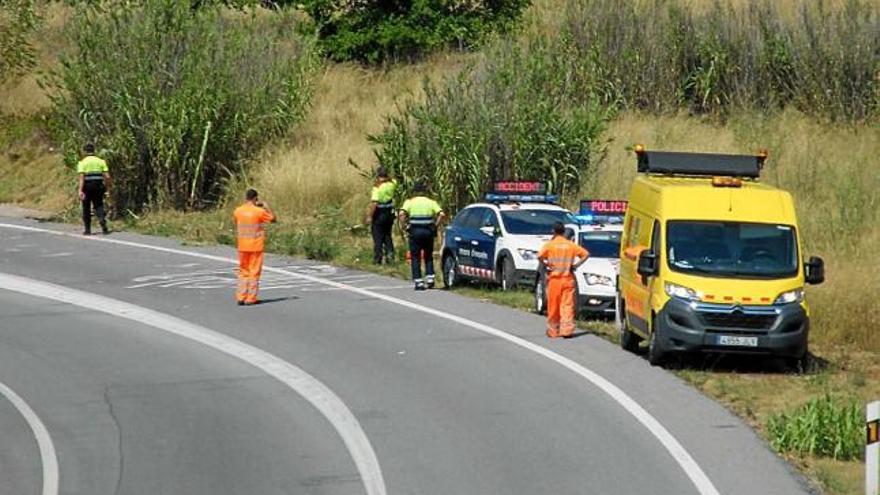 Tallen avui la ronda de  la C-55 a Manresa arran  del darrer accident mortal