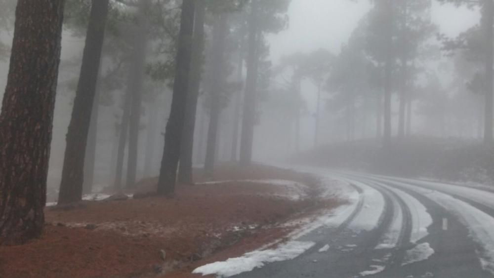 Fuertes lluvias y nieve en La Palma (15/11/2016)
