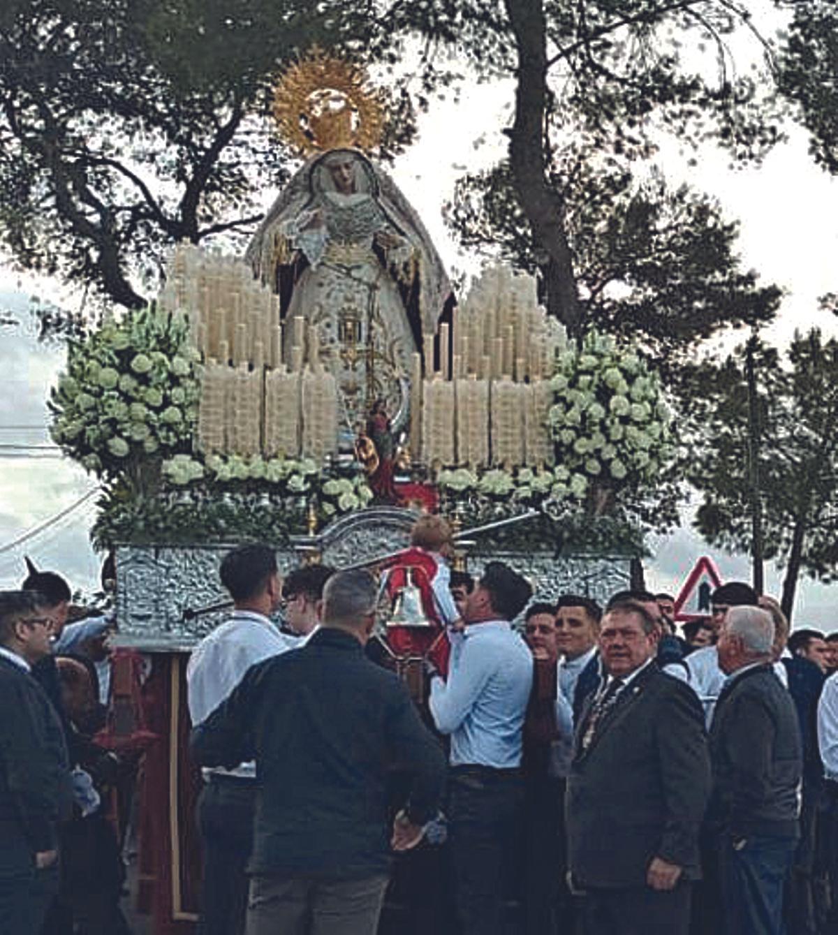 La Virgen del Tránsito sale del Calvario el Miércoles Santo.