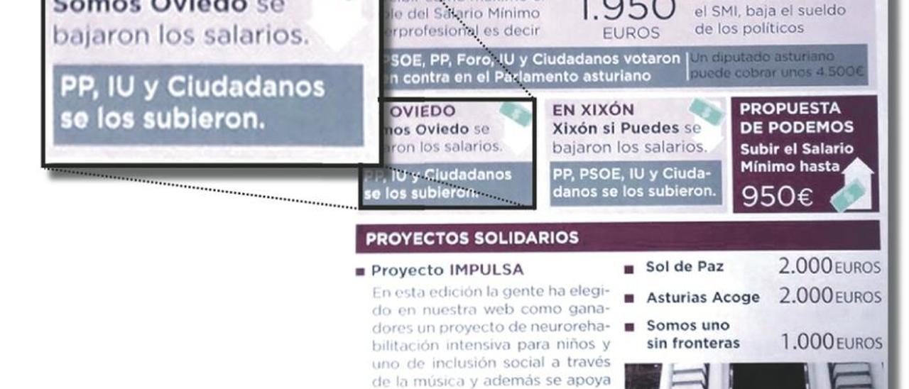 Podemos ataca a IU, aliado electoral, por &quot;subirse&quot; los sueldos en el Ayuntamiento