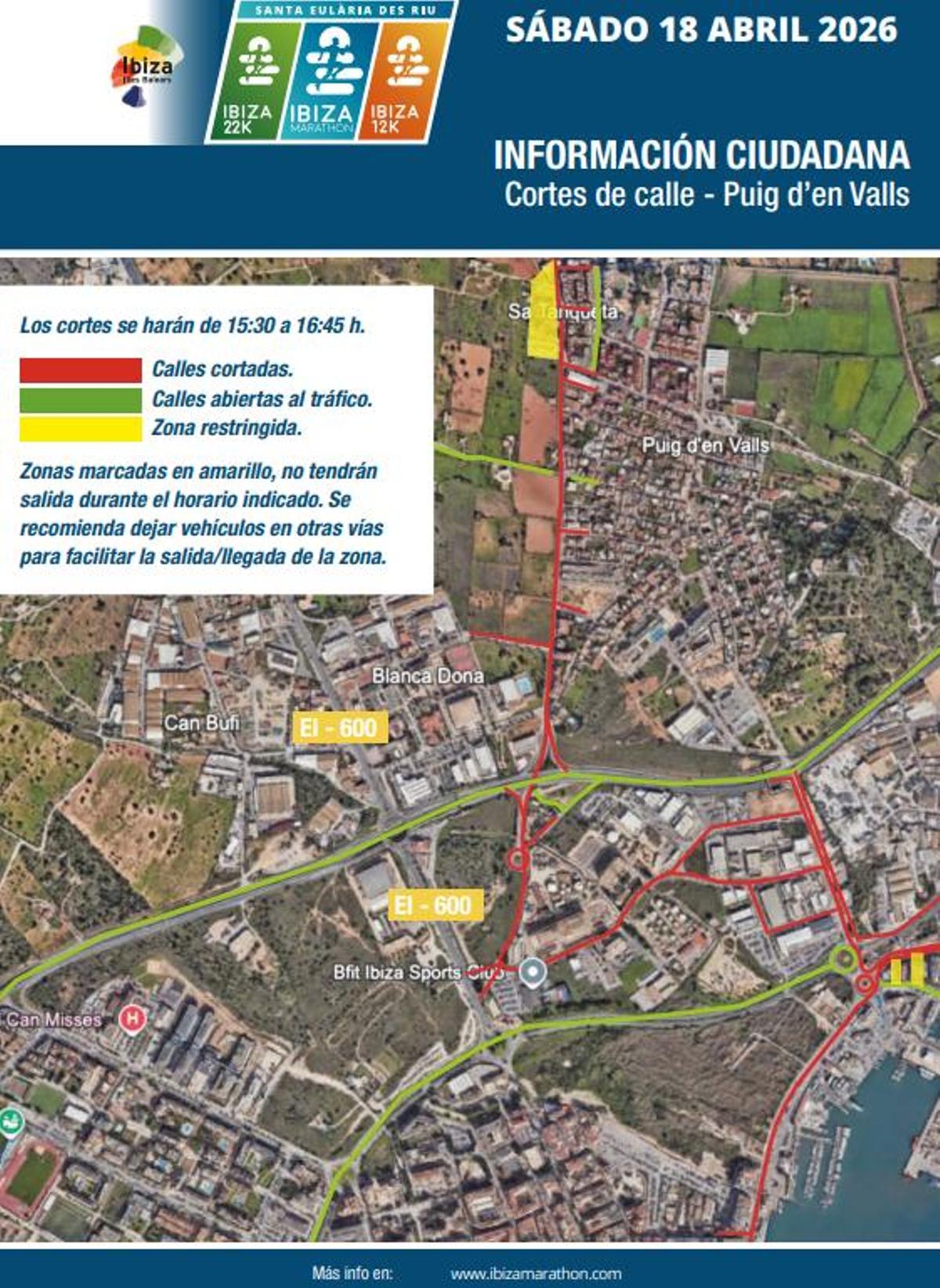 Calles cortadas en Puig d'en Valls