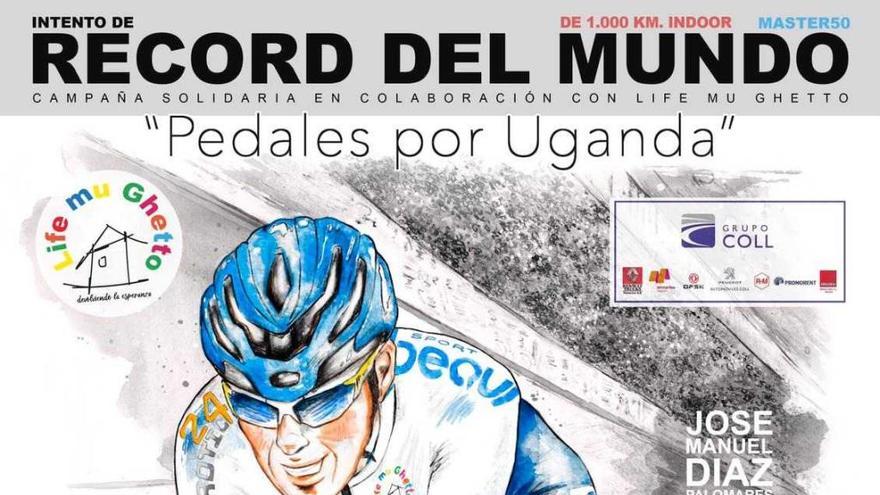 Cartel anunciador del intento de récord mundial de José Manuel Díaz Palomares.