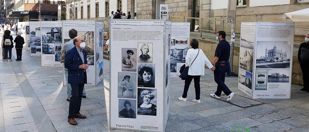 La exposición sobre Emilia Pardo Bazán que ya esperan en O Grove, durante su estancia en Vigo.