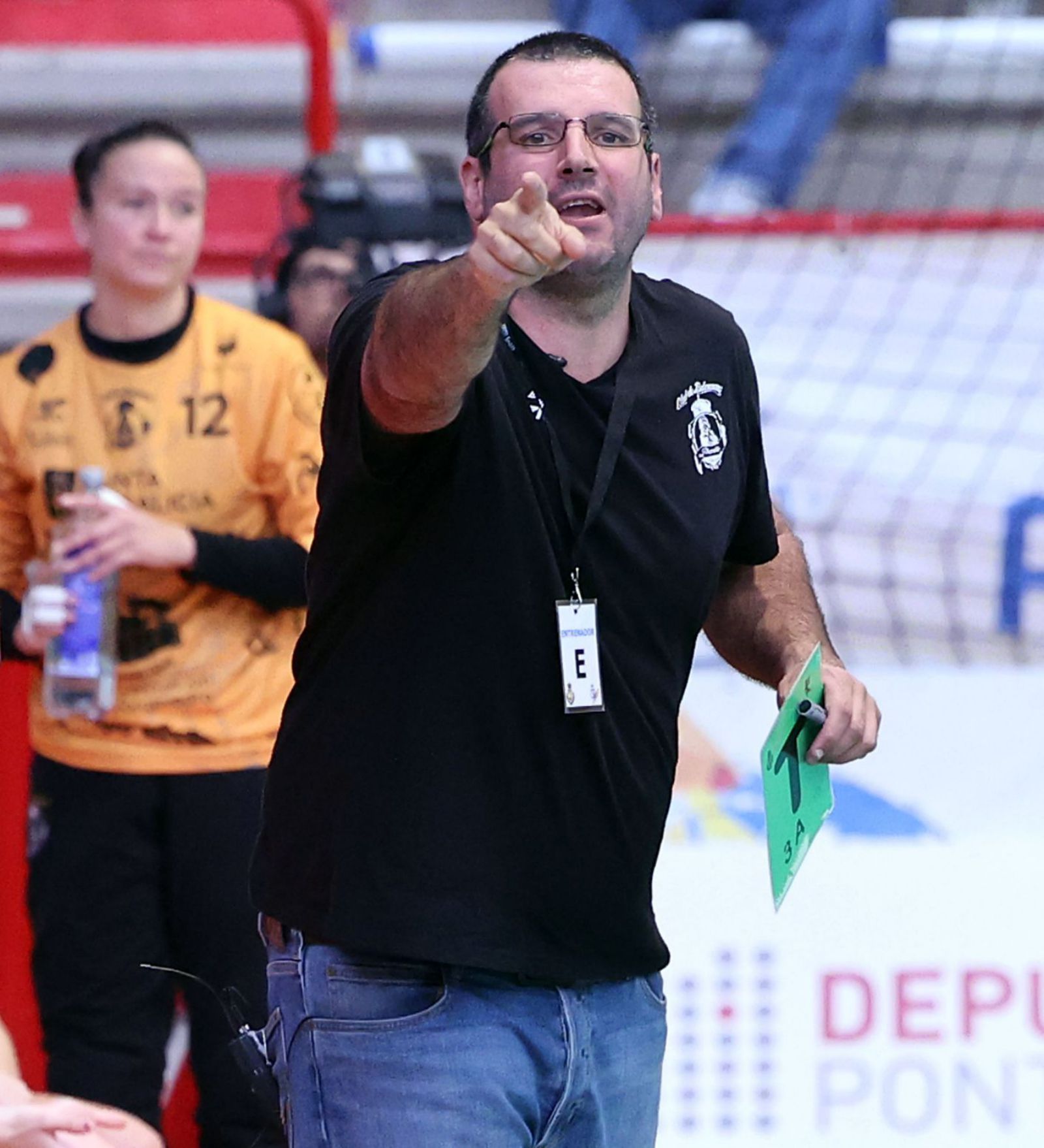 Isma Martínez, durante un partido en Porriño